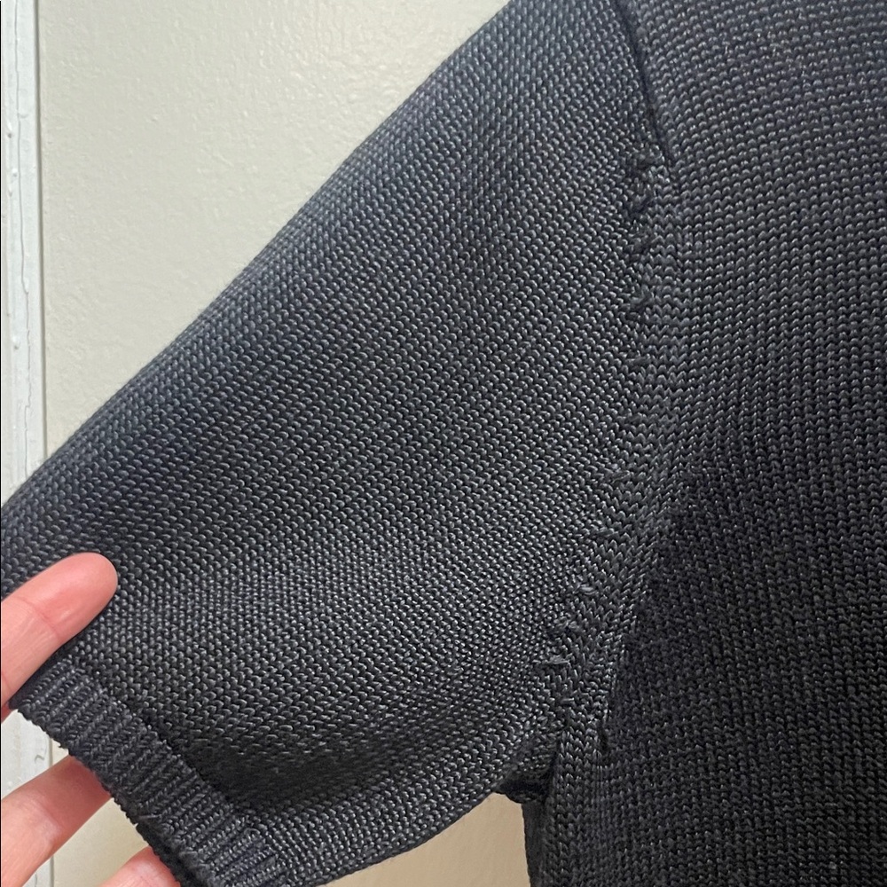 Talbots Black Short Sleeve Knit Top - Picture 3 of 3
